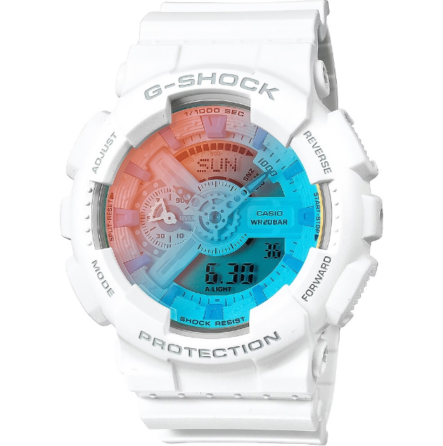 *【ERICA】CASIO G-SHOCK 彩色鏡面 雙顯電子錶