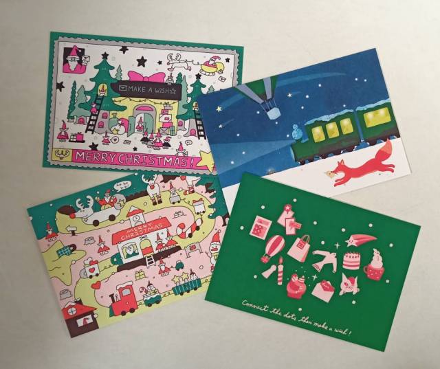 ●(三多)耶誕星願-全套4款收藏版明信片組