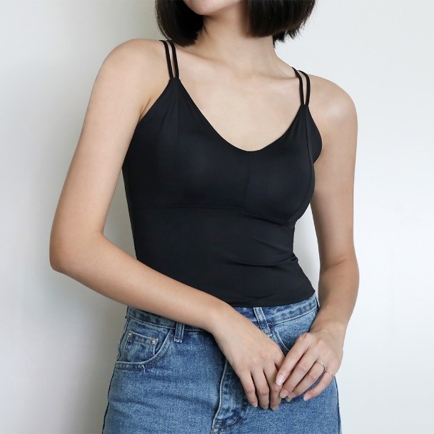 交叉美背Bra Top-黑