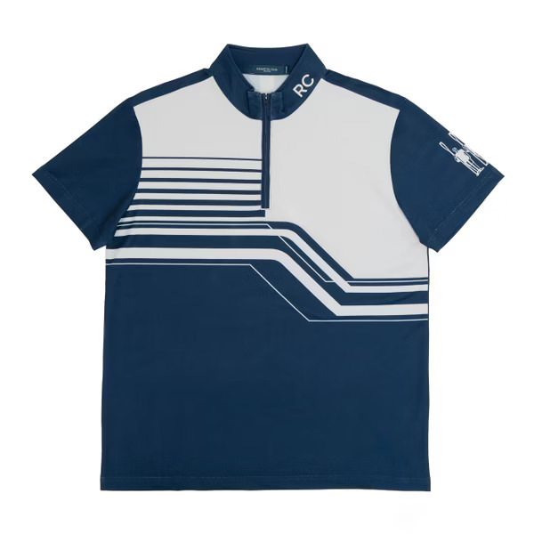 【超型穿搭提案國際男人節】RC立領POLO衫-拉鍊款(丈青色)