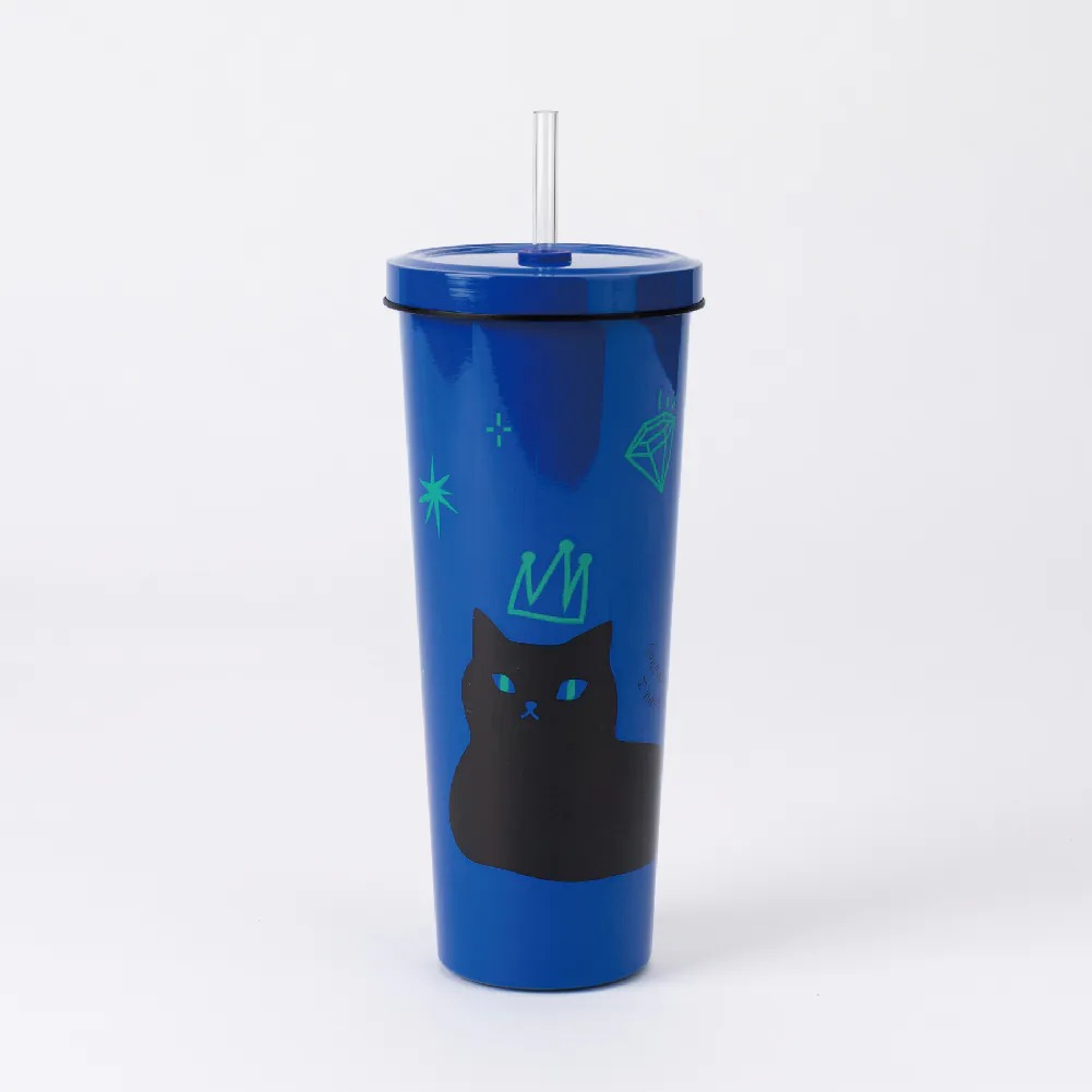 【Oolab】甜酷調色盤系列 陶瓷易潔層吸管杯850ml-閃耀時光