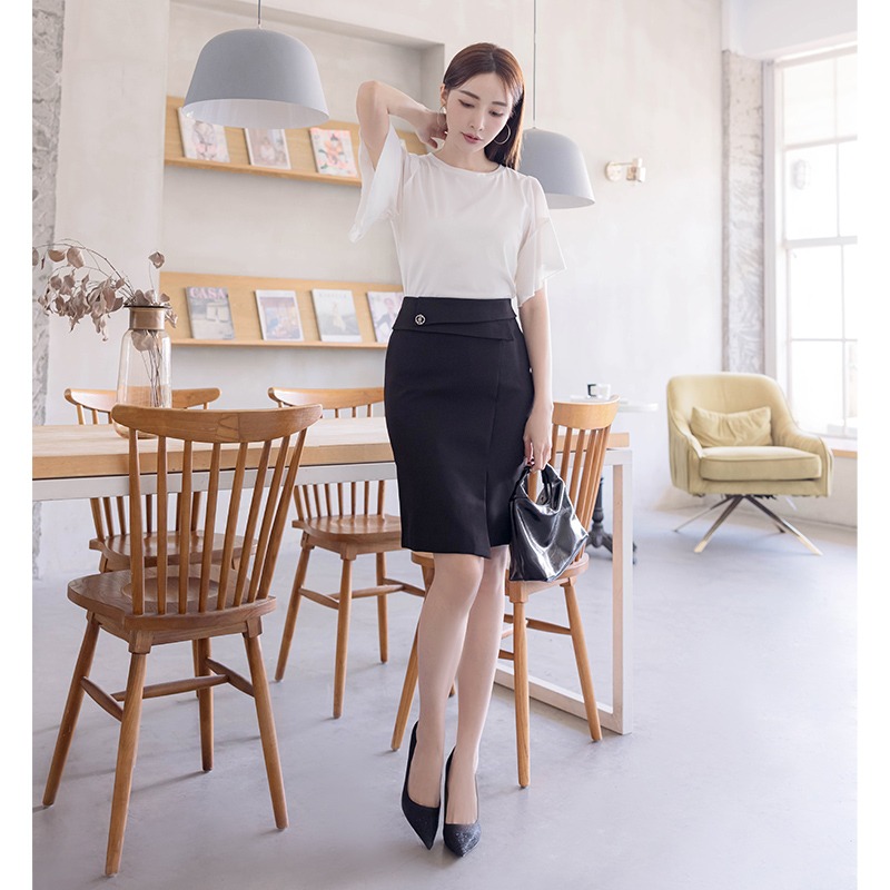 【HOME SHOP】氣質女伶包臀裙 黑色-L