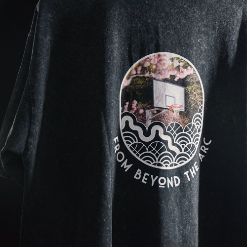 運動攝影聯名 Tshirt ：水洗櫻花 *新品(L)