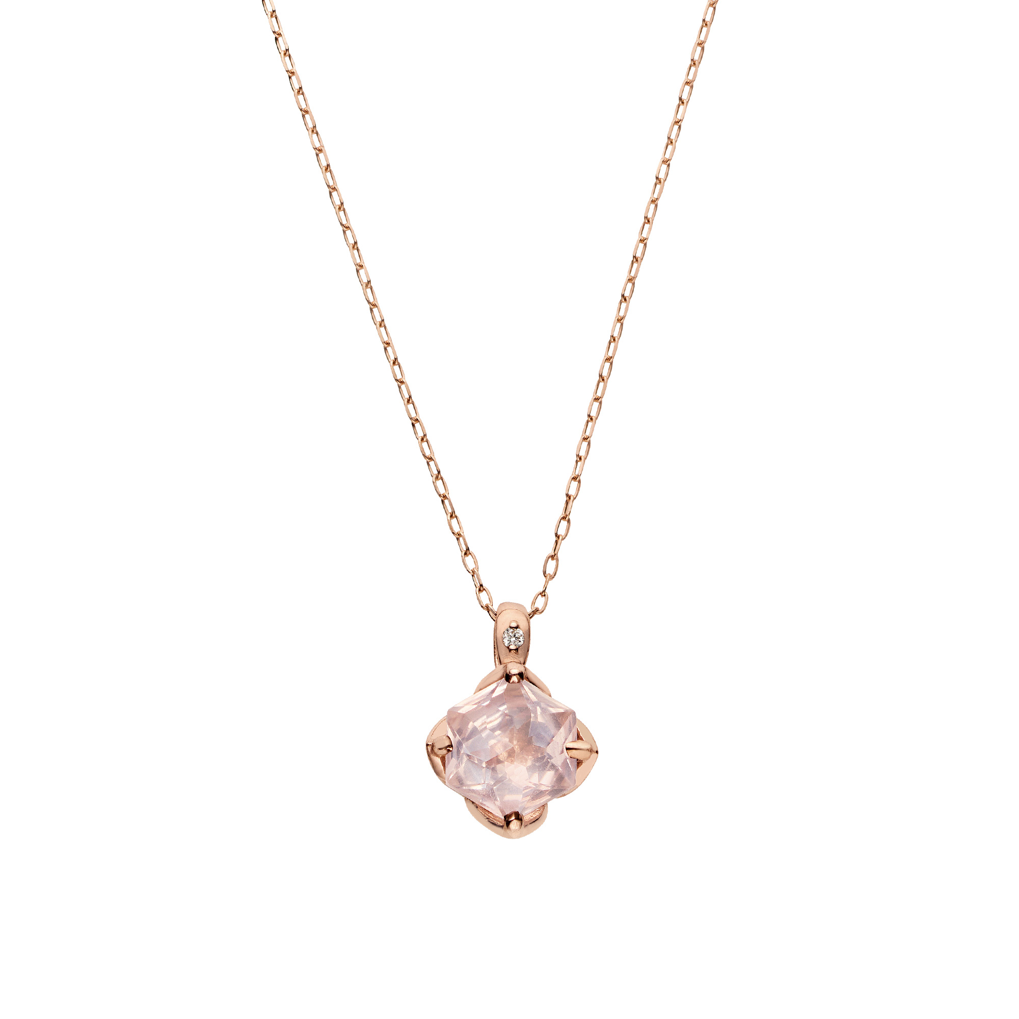 *【va vendome aoyama】玫瑰石英項鍊