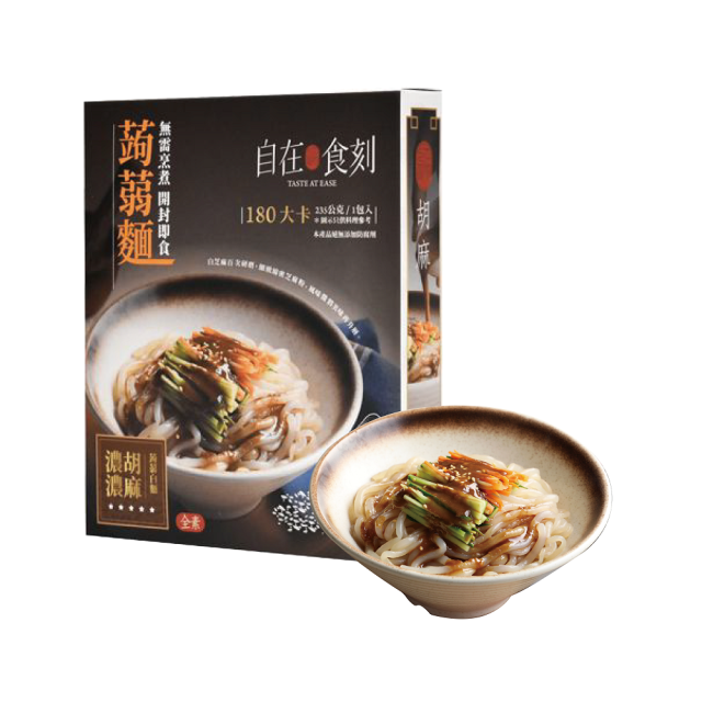 自在食刻蒟蒻麵濃濃胡麻1入