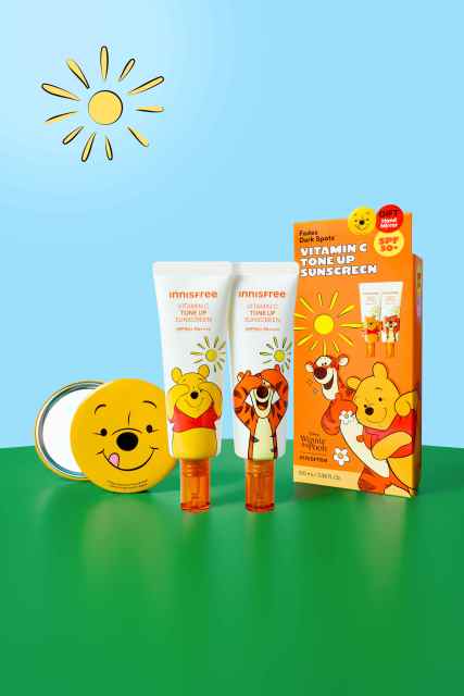【釋放美好氣氛】INNISFREE-全新維他命C亮白曬組 (小熊維尼限定版)