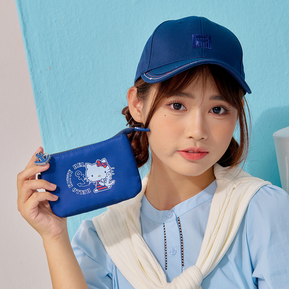 【kiki STUDIO】Hello Kitty 皇家航海-三層零錢包-深藍
