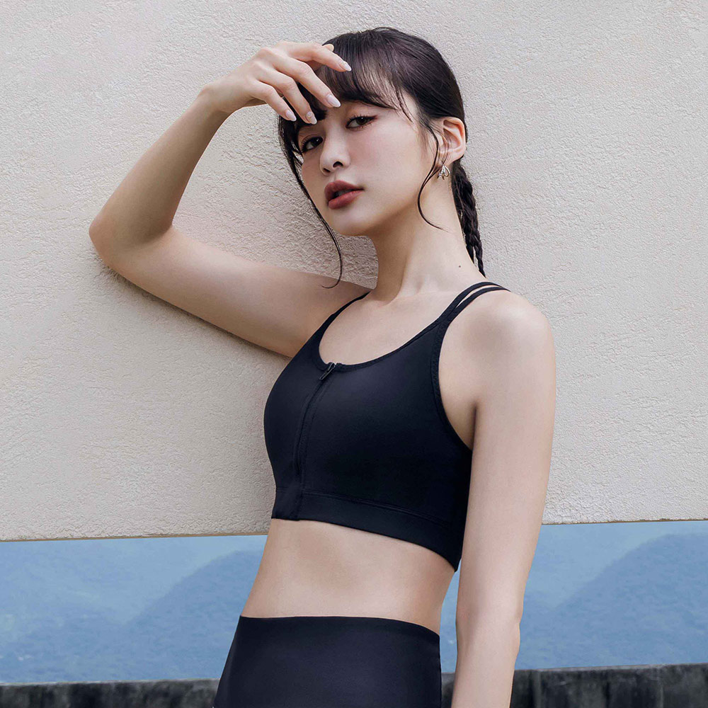 【瑪登瑪朵】8:AT拉鍊式運動內衣 M-XXL(黑)-M