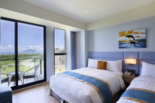 【超級點數盛點】蘭陽烏石港 海景酒店平日山嵐四人房一泊一食