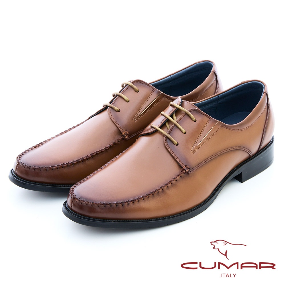 【CUMAR】經典系帶牛津皮鞋(棕色)-41