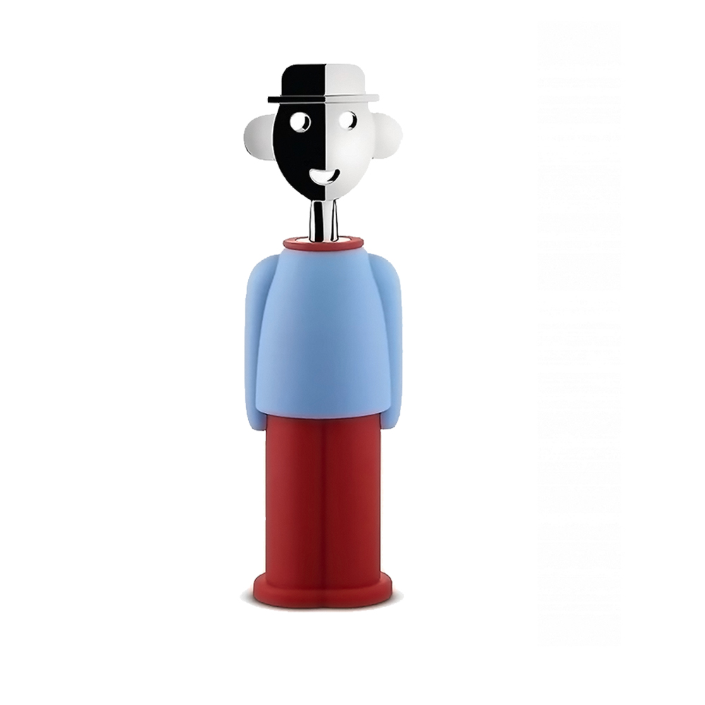 【台中新光-飛捷生活館】 ALESSI 山卓葡萄酒開瓶器(系列)-藍衣紅褲