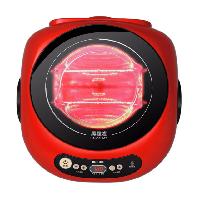 (西門)飛利浦不挑鍋黑晶爐-紅HD4989