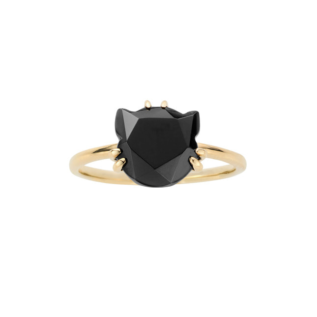 *【va vendome aoyama】《限定品》黑玉髓貓咪戒指