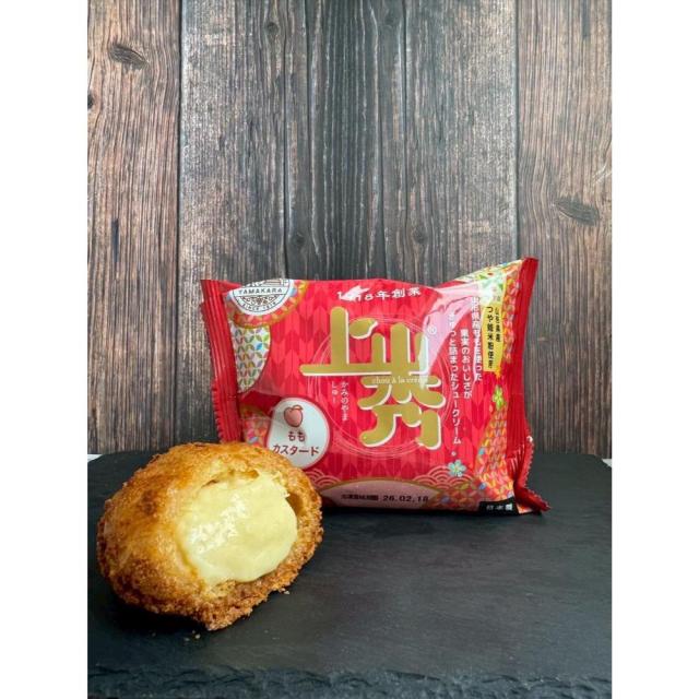 (西門)(純)日本山形縣上秀泡芙白桃卡士達45g