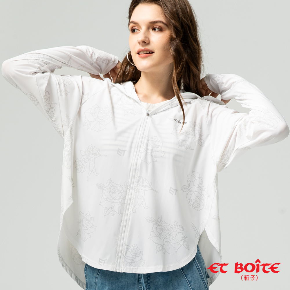 【BLUE WAY】ET BOîTE 箱子-UPF100斗篷設計防曬連帽外套-S
