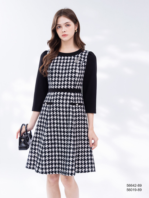 ●(三多)IRIS 高雅千鳥織紋洋裝