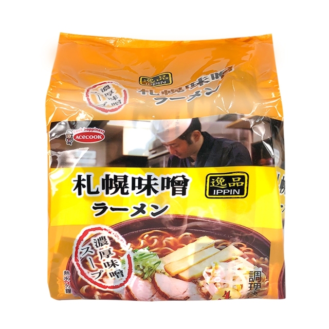 【超市點點好物】ACECOOK 札幌味噌風味袋麵4入