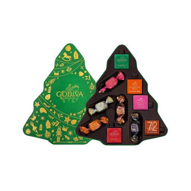 (台中店)【2025線上耶誕 繽紛 甜夢禮盒】聖誕倒數日曆綜合巧克力禮盒10顆裝