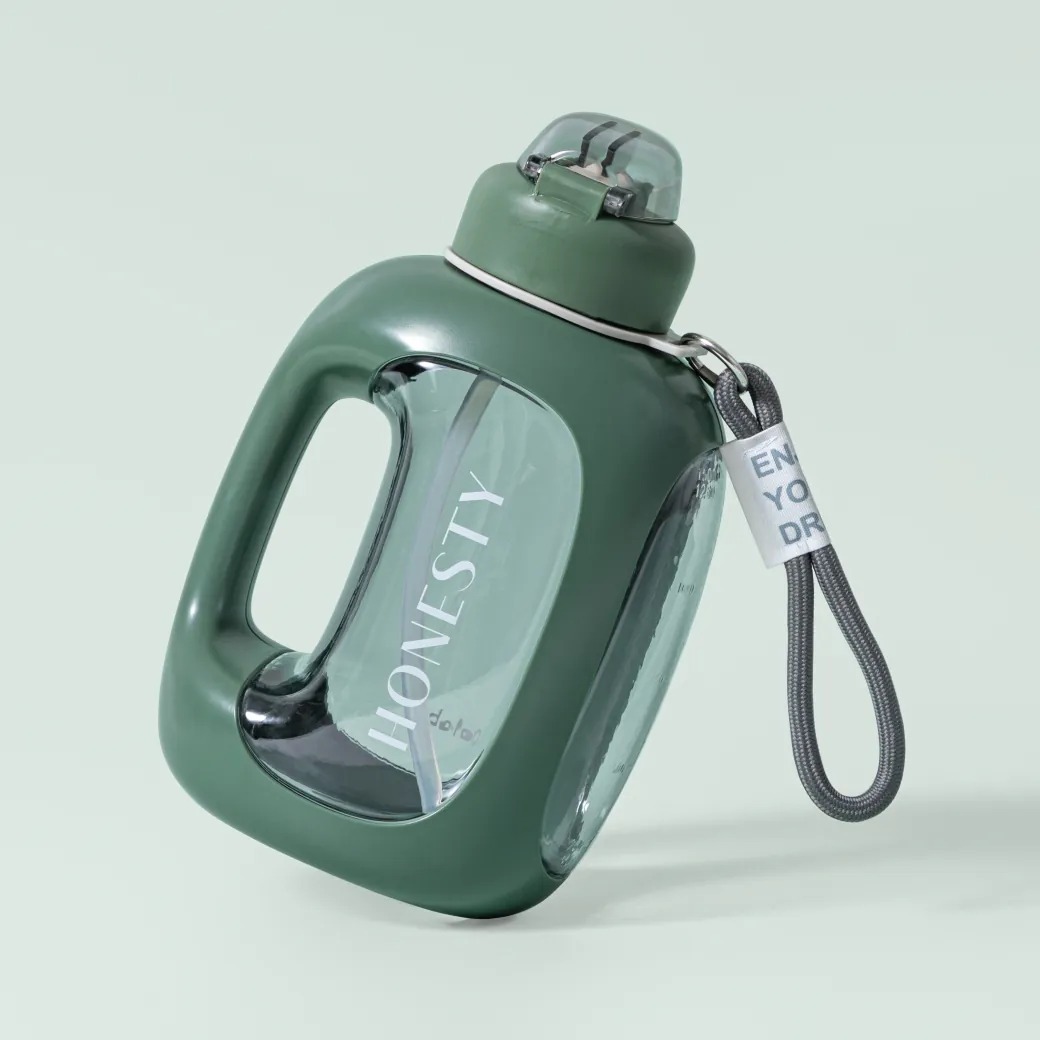 【Oolab】關鍵字系列 大容量輕便水壺1500ml-誠實綠