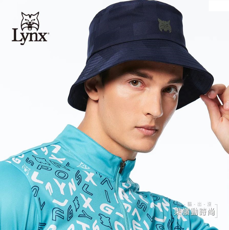 【Lynx】防潑水潮流山貓膠標漁夫帽