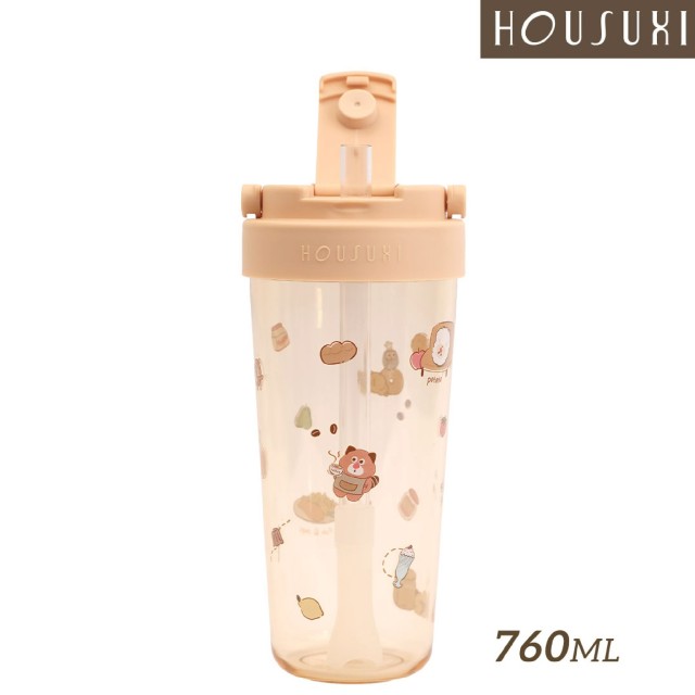 【HOUSUXI】鬆鬆家族－Tritan輕透舒吸杯(附彈跳吸管)760ml