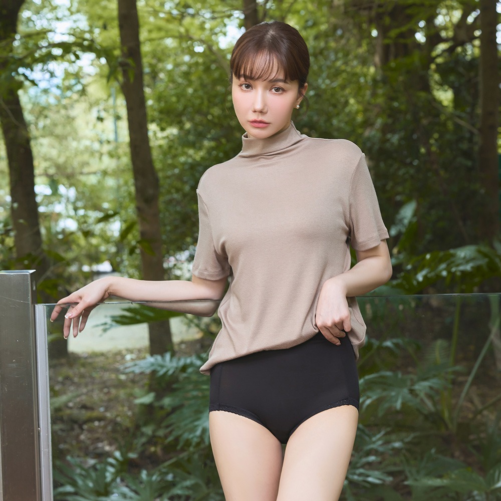 【曼黛瑪璉】高腰三角內褲-黑,XL