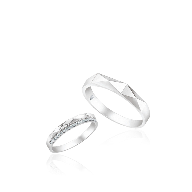 兩心相悅 鑽石對戒