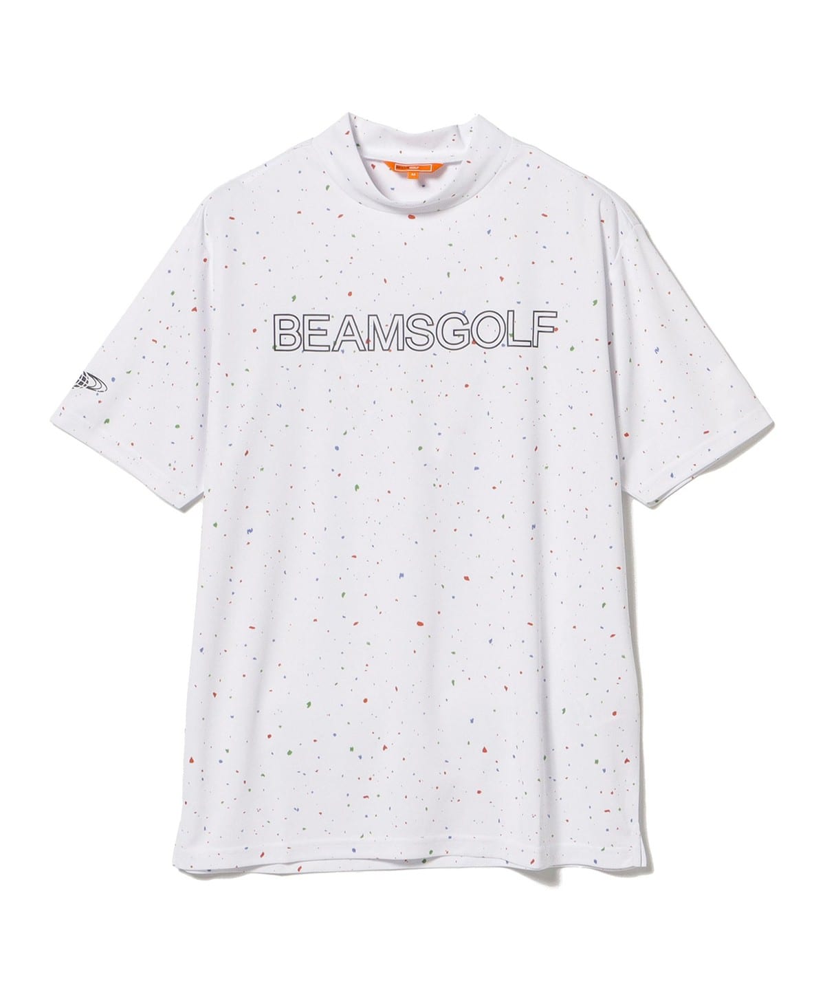 【BEAMS GOLF】混織印花小高領短袖上衣(男)-M