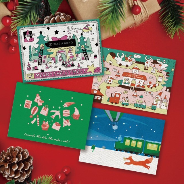 (天母)耶誕限定 【星願郵局】收藏版明信片4入/組
